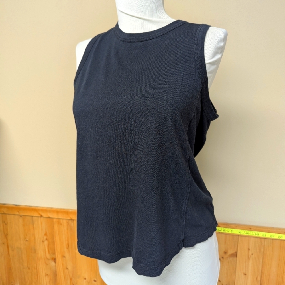 Evereve Roan +Ryan High Neck Sleeveless Black Top